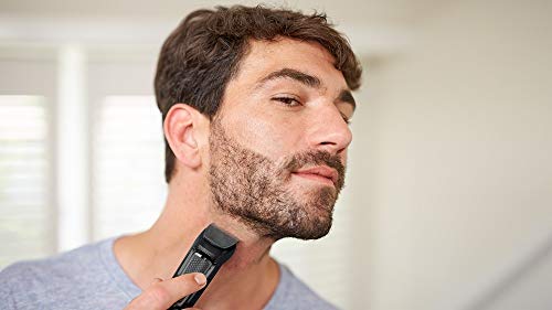 Philips MG3720/15 Recortadora para barba y pelo, 7 en 1, accesorios para nariz y orejas, cortapelos cara, y cabeza, 60 minutos de autonomía, Negro