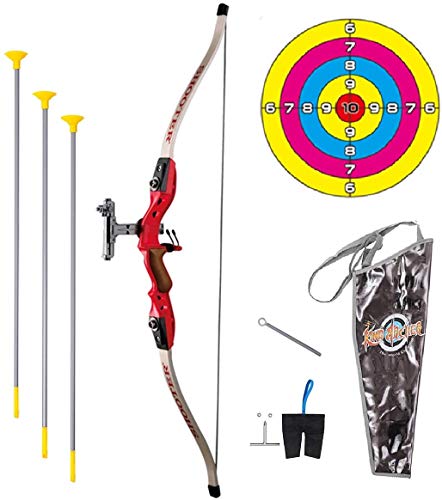 Pickwoo Juego de Arco y Flecha Archery 1/1.8 Arco para niños, Juego de Juego de Arco y Flecha para niños y niñas, Juego de Tiro con Arco para Principiantes con Objetivo, Arco de Caza para niños