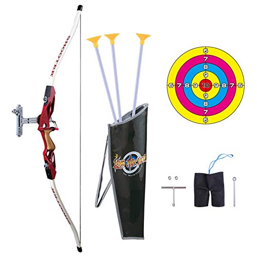 Pickwoo Juego de Arco y Flecha Archery 1/1.8 Arco para niños, Juego de Juego de Arco y Flecha para niños y niñas, Juego de Tiro con Arco para Principiantes con Objetivo, Arco de Caza para niños