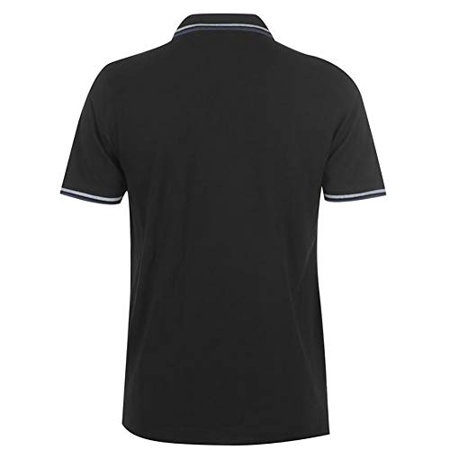 Pierre Cardin - Polo de corte clásico para hombre, con franja en el cuello y las mangas Multicolor Negro ( M