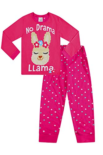 Pijama Largo para niñas Drama Llama, Color Rosa PJ 9-16 años Rosa Rosa 9-10 Años