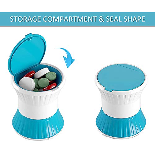 Pill Cutter Multifunción 3 en 1 Cortador Pastillas Tablet Splitter Medicación Grinder Medicine Storage Organizer