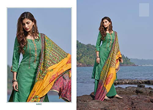 Pinkkart indio puro mermelada algodón impreso palazzo traje Salwar Kameez pakistaní partido mujeres 9611