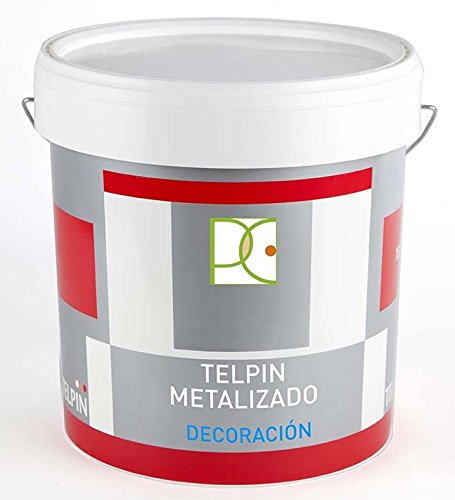 PINTURA METALIZADA AL AGUA PARA PAREDES COLOR PLATA 0,75 LTS.