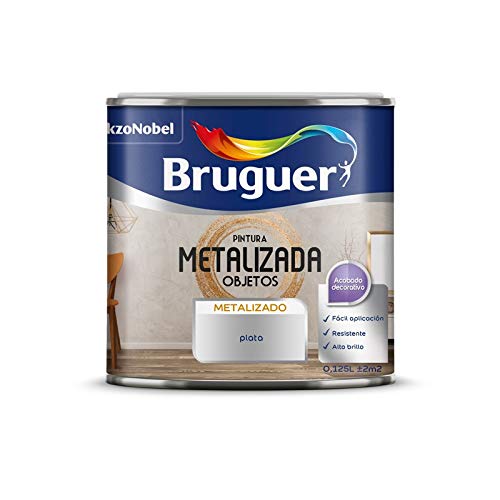 Pintura metalizada para paredes Bruguer (Plata) 1L