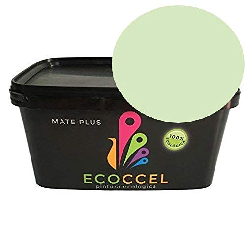 Pintura, pintura pared, pintura pared interior, pintura colores, pintura blanca, pintura exterior, pintura ECOLOGICA, ECOCCEL 4LT (4 Lt, Verde Menta)