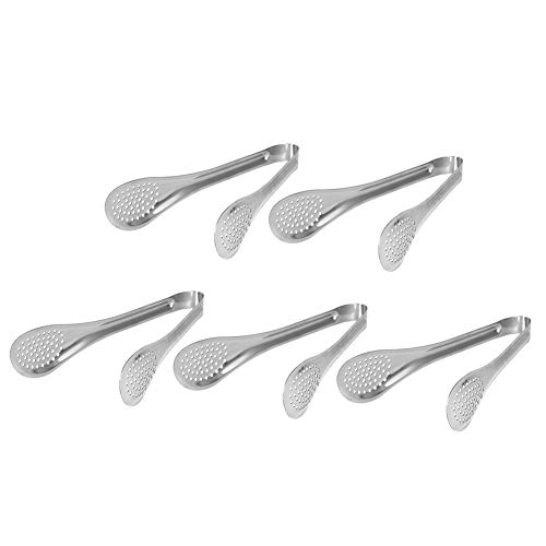 Pinza multifunción para alimentos de acero inoxidable, pinza para barbacoa de 5 piezas, herramienta de cocina resistente a la corrosión para fiestas en casa, catering para cenas(large)