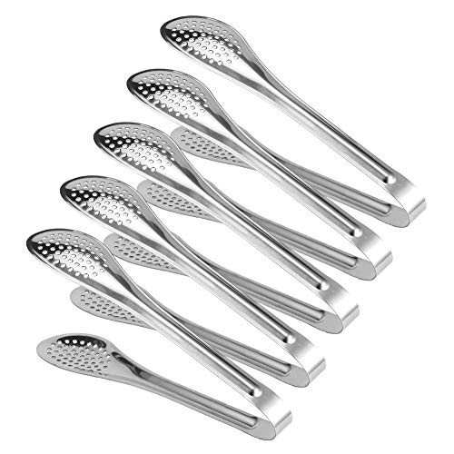 Pinza multifunción para alimentos de acero inoxidable, pinza para barbacoa de 5 piezas, herramienta de cocina resistente a la corrosión para fiestas en casa, catering para cenas(large)