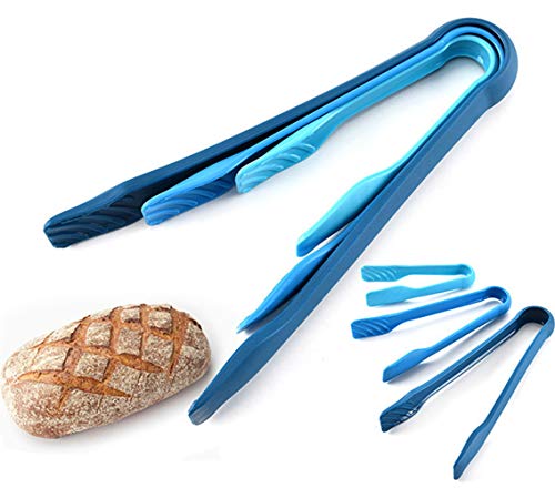 Pinzas de Cocina, Pinzas de Pan Comida Pinzas Aalimentos de Alta Calidad Grado Alimenticio Resistente al calor, Apto para Uso Alimentario, Práctico Utensilio de Cocina - 3 Piezas