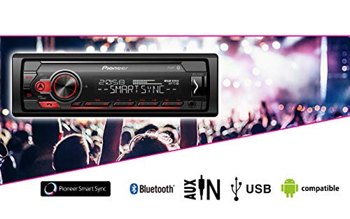 Pioneer MVH-S310BT Receptor RDS con Bluetooth, USB y Spotify, Negro, Única