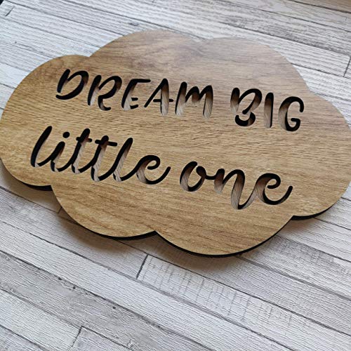 Placa cartel de madera en forma de nube personalizada con la frase que quieras, regalos originales y únicos, decoraciones de pared como póster/Adhesivo vinilo de pared para instalar fácilmente