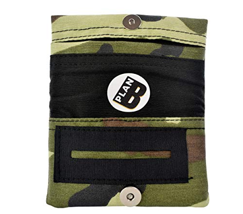 Plan B Tabaquera Pitillera Funda tabaco para liar TWO DAYS Militar (11,5 x 7,5 cm) 15 g de picadura con bolsa interior de goma EVA. Hecha a mano en España