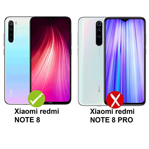 PLANETMOVIL Funda 360 Compatible con Xiaomi Redmi Note 8 Carcasa Doble Cara 360 de Silicona Delantera + Trasera TPU rigido Doble 100% Transparente Enteriza y Completa