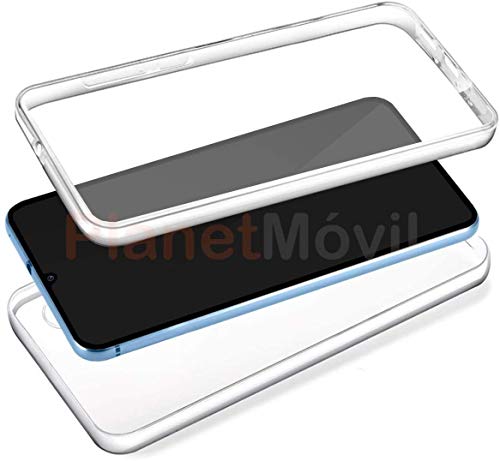 PLANETMOVIL Funda 360 Compatible con [ Xiaomi Redmi Note 8 Pro ] 6,53 Pulgadas Carcasa Doble Cara 360 de Silicona Delantera + Trasera TPU rigido Doble 100% Transparente Enteriza y Completa Full Body