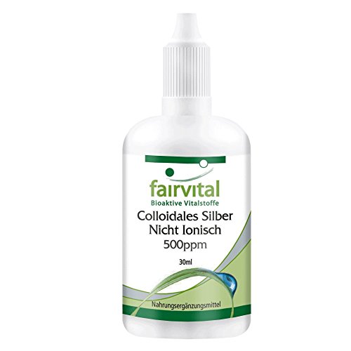 Plata Coloidal pura 500ppm - Verdadera plata coloidal - No iónica - VEGANA - 30ml - Calidad Alemana