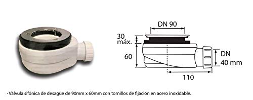 Plato Ducha Resina Efecto Pizarra Extraplano, Resistente al Rayado y Alta Durabilidad, Fácil Instalación y Limpieza y Muy Agradable al Tacto 70x180 Blanco