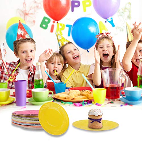 Platos De Papel Para Fiestas, Funpa 48 Piezas Platos Para Vasos De Papel Platos Vajilla Para Fiesta De CumpleañOs Platos Desechables Para Celebraciones Y Fiestas Como CumpleañOs O Barbacoa