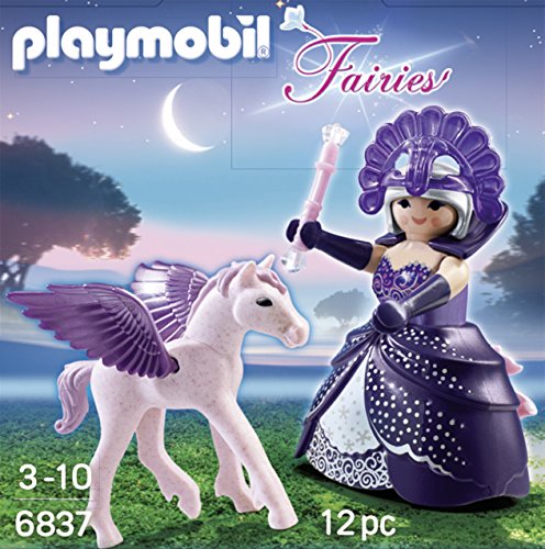 PLAYMOBIL Huevos- Queen Moonbeam with Baby Pegasus Figura con Accesorios, Multicolor (6837)