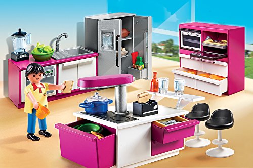 PLAYMOBIL Mansión Moderna Cocina de diseño Abierto, playset (5582)