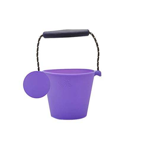 Plegable Ducha silicona para bebés Pour Summer Party Cubo portátil barril Juguetes Jugar portátil Cubo Cubo para niños púrpura Niños