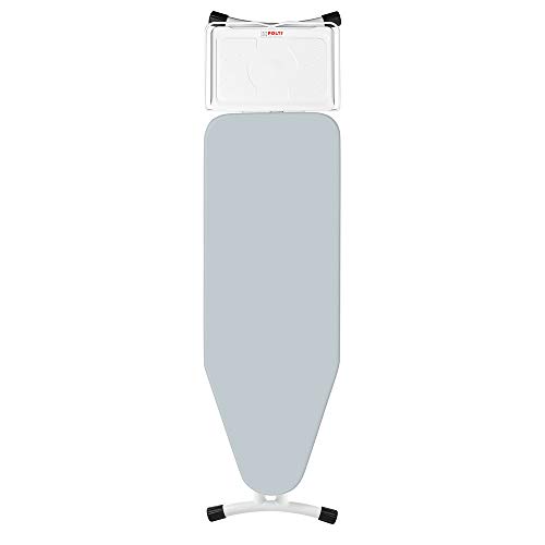 Polti Essential Tabla para planchar, superficie de trabajo reforzada y funda de algodón, Gris, Blanco, 46 x 13.5 x 177 cm 7.5 kilogramos