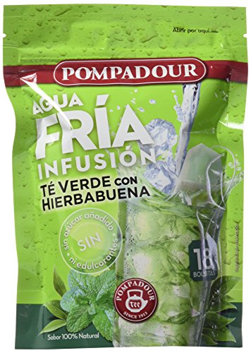 Pompadour Té Verde Hierba Buena Frío - 18 bolsitas