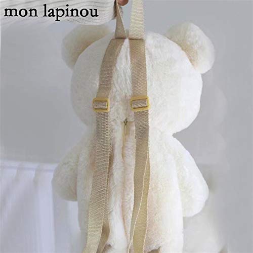 POOMALL Animales de peluche de felpa Mochila Bolsa Juguetes - oso de felpa Mochila japonesa del oso de Kawaii Bolsa niñas animales del bolso de escuela de la forma redonda de hombro Bolsas Mochila muj