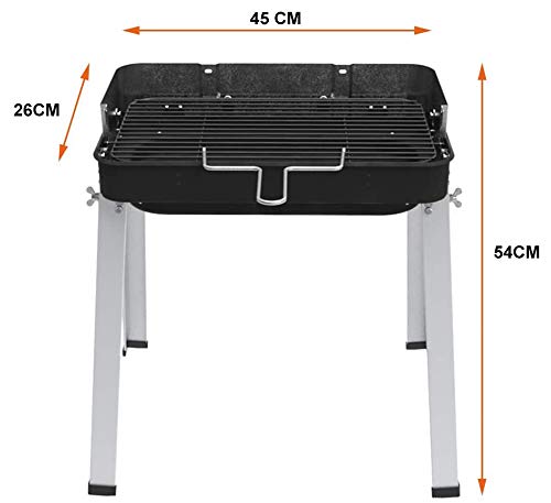 Portátil Barbacoa Barbacoa de Carbon, Parrillas de Acero Inoxidable, 5 Personas BBQ Carbón Parrilla para Jardín, Picnic, Camping