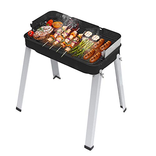 Portátil Barbacoa Barbacoa de Carbon, Parrillas de Acero Inoxidable, 5 Personas BBQ Carbón Parrilla para Jardín, Picnic, Camping