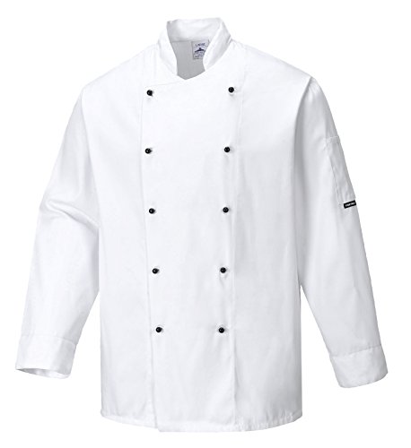 Portwest C834 - Chaqueta Somerset Chef, color Blanco, talla Small