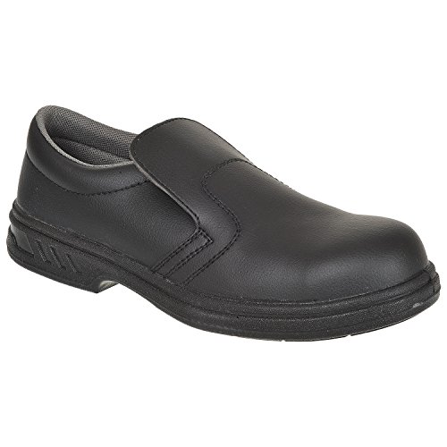 portwest FW81 mocasín de seguridad S2 Zapatillas de trabajo, Unisex – Adulto, SRC, Negro (bkgr), 45 EU (10.5 UK)