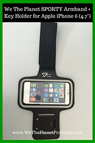 Premium Brazalete (Negro) para Apple iPhone 6, 5S, 5, Samsung Galaxy S4 | Ajustable, Antideslizante, cómodo de Llevar | se Adapta a Cualquier Smartphone con Pantalla 5.2 "