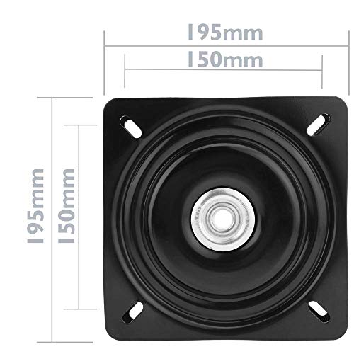 PrimeMatik - Base giratoria Manual de 195x195mm y 100Kg de Carga. Plataforma de rotación