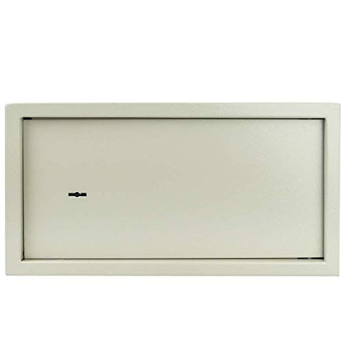 PrimeMatik - Caja Fuerte de Seguridad de Acero y con Llaves 44 x 38 x 23 cm Beige