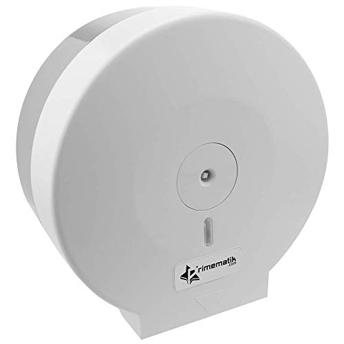 PrimeMatik - Dispensador de Papel higiénico. Portarrollos Industrial Blanco para baño