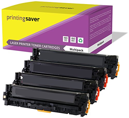 Printing Saver CE410X-CE413X (305X 305A) Pack de 4 tóners compatibles para HP Color Laserjet Pro 300 M351A, MFP M375NW, Pro 400 M451DN, M451DW, M451NW, MFP M475DN, MFP M475DW