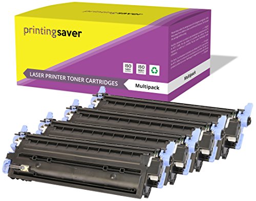 Printing Saver Q6000A Q6001A Q6002A Q6003A 124A Negro (1) Cian (1) Magenta (1) Amarillo (1) Cartuchos de Tóner para HP Laserjet 1600, 1600n, 2600, 2600n, 2600dn, 2605, 2605dn, 2605dtn, CM1015, CM1017