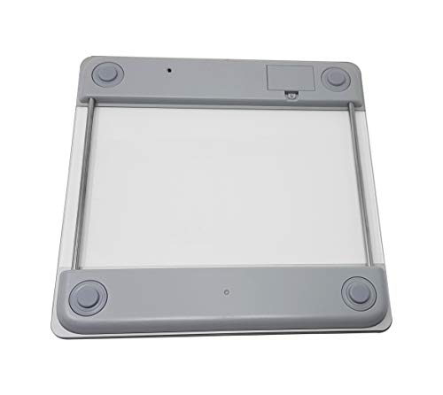 Pritech - Báscula de Baño Digital de Alta Precisión de Vidrio Transparente con Iluminación LCD, Indicador de Temperatura Y Apagado Automático (Azul). PBP-176A