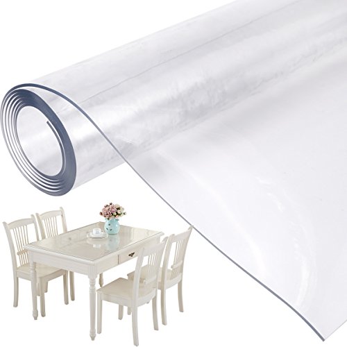 Protector de mesa de plástico transparente resistente de 2 mm para manteles de 160 x 90 cm