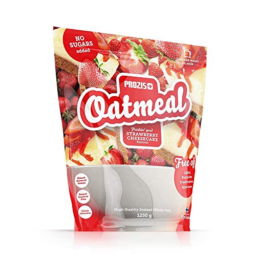 Prozis Oatmeal - Cereales Repletos de Proteínas, Hidratos de Carbono de Alta Calidad y Fibras Saciantes - Sabor Tarta de queso con fresas - 1250 g