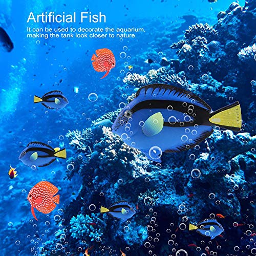 Pssopp Acuario Peces Artificiales Peces flotantes Falsos Peces Tropicales Divertidos Luminosos de Silicona Realistas en Movimiento Peces Ornamentos Decoraciones con Ventosa(#2)