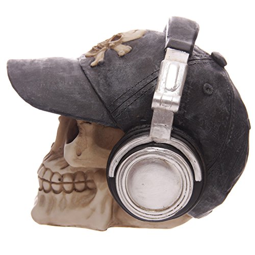 Puckator SK193 - Hucha diseño de Calavera con Auriculares y Gorra