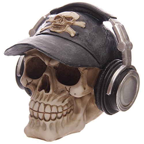 Puckator SK193 - Hucha diseño de Calavera con Auriculares y Gorra