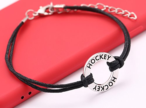 Pulsera de oro/hocke/Soccer/gimnásticos/cuerda de cera hecha a mano para niñas y fanáticos del deporte