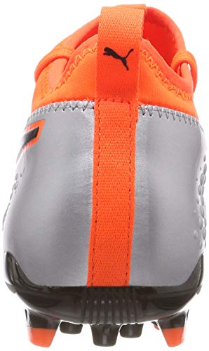 Puma One 3 LTH AG, Zapatillas de Fútbol para Hombre, Plateado Silver-Shocking Orange Black 01, 44.5 EU