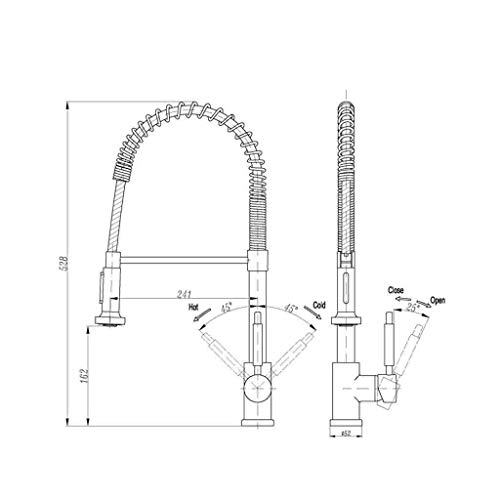 Pumpink 360 Kitchen Faucet ° Grifo Giratorio Mezclador de una Sola Palanca Fresco para Fregadero de la Cocina Lavaplatos Cromado Ducha Fregadero de la Pluma Mezclador Grifo