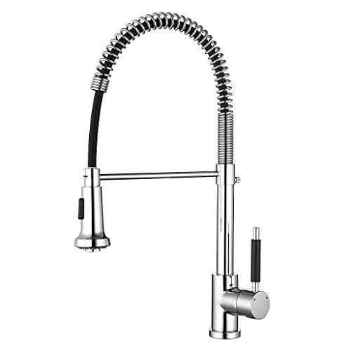 Pumpink 360 Kitchen Faucet ° Grifo Giratorio Mezclador de una Sola Palanca Fresco para Fregadero de la Cocina Lavaplatos Cromado Ducha Fregadero de la Pluma Mezclador Grifo