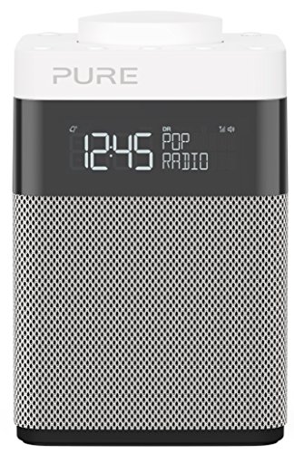 Pure Radio POP Maxi BT (DAB/DAB+ digital y FM, radio por Internet con Bluetooth, control de volumen pop, alarma, cocina y temporizador para dormir) Blanco