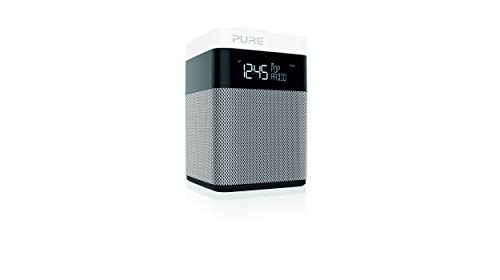 Pure Radio POP Maxi BT (DAB/DAB+ digital y FM, radio por Internet con Bluetooth, control de volumen pop, alarma, cocina y temporizador para dormir) Blanco