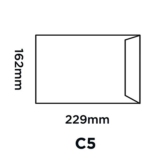 Purely Everyday FL3893 - Sobre C5 (500 unidades, cierre autoadhesivo, 90 g/m², 229 x 162 mm), color blanco